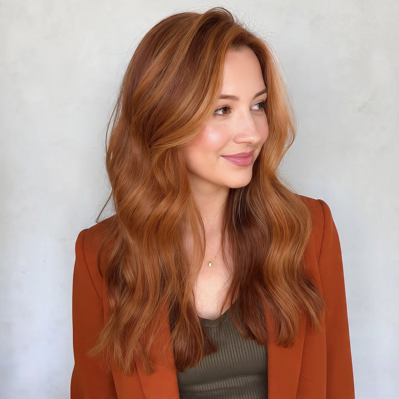 Auburn Hair Ideas with Caramel Tones