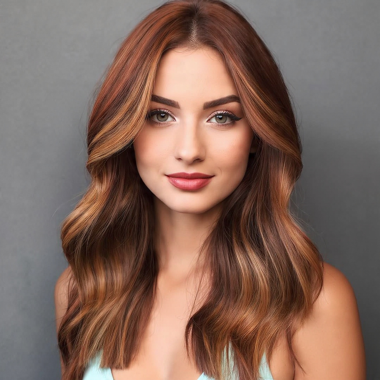 Auburn Hair Ideas with Face-Framing Pieces