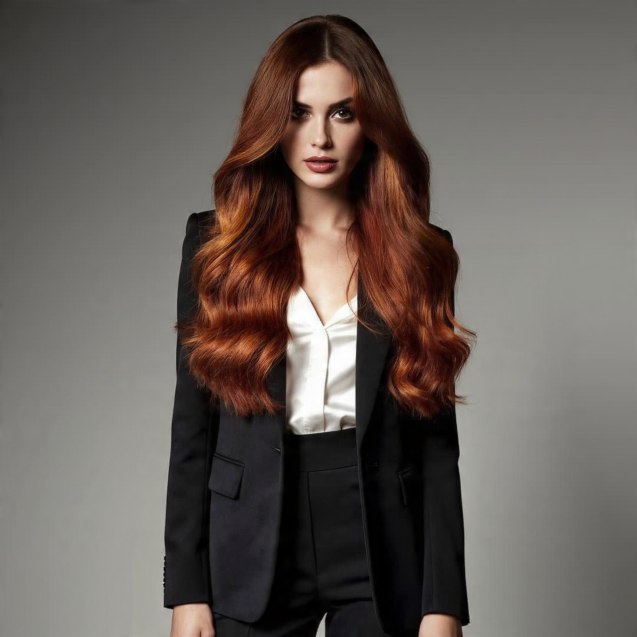 Auburn Hair Ideas with Multi-Dimensional Layers