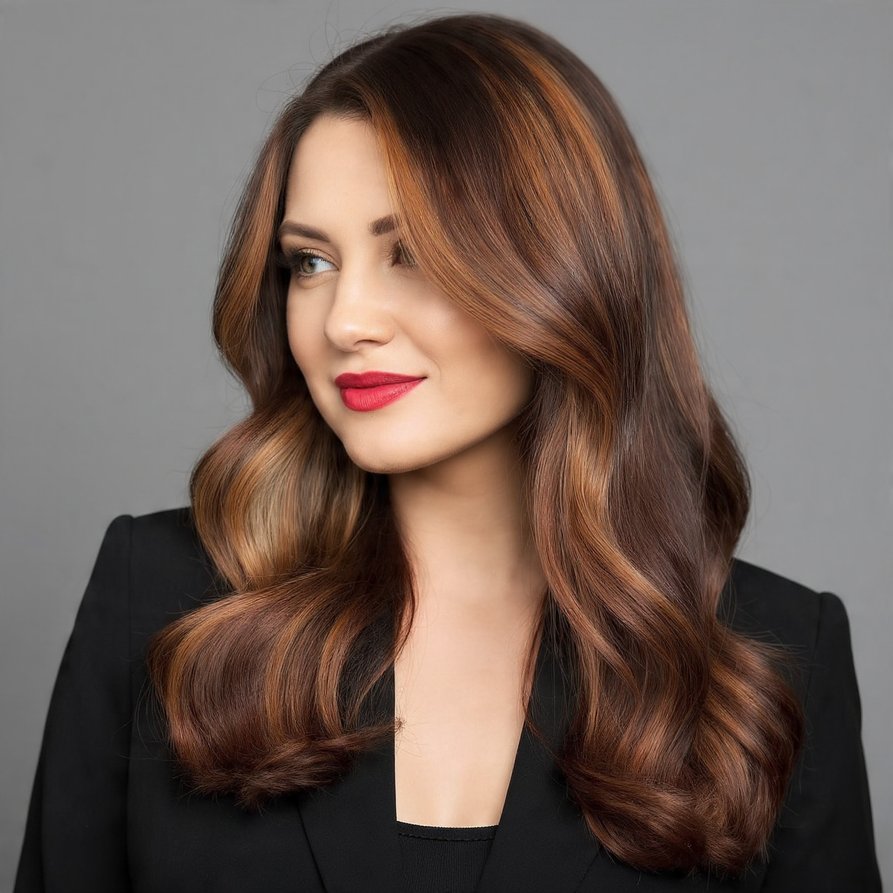 Auburn Lowlights Hair Ideas