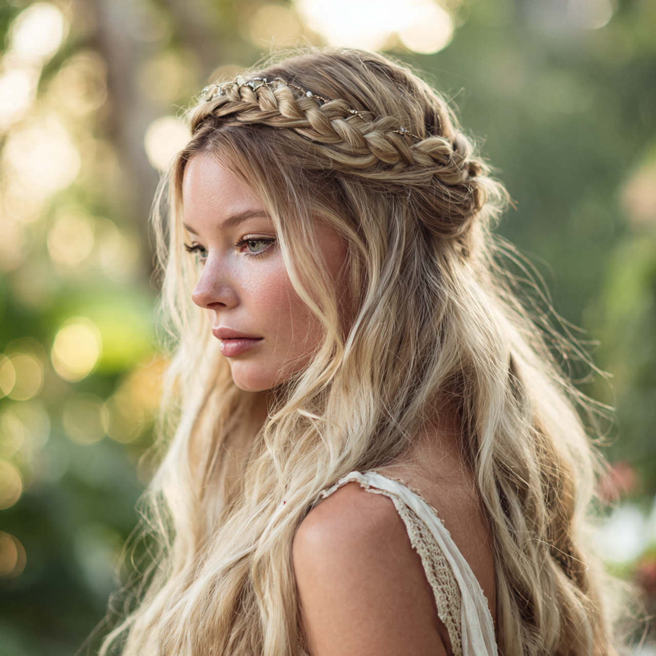 Braided Crown Long Hair Ideas