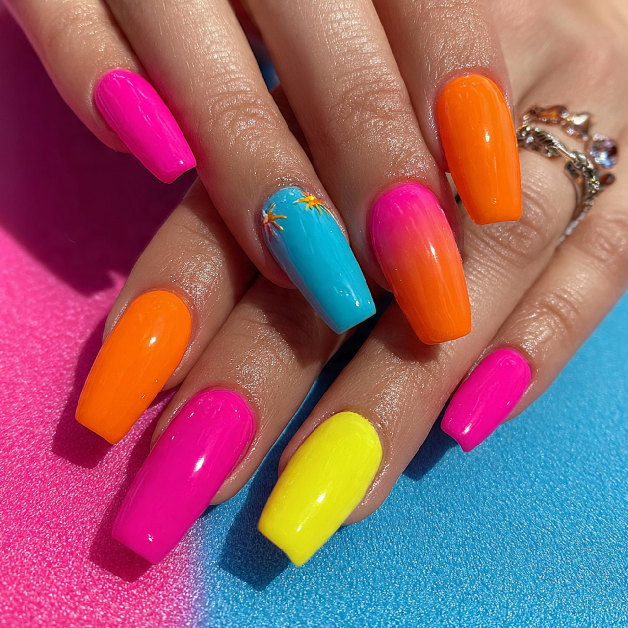 Bright Color May Nails Ideas