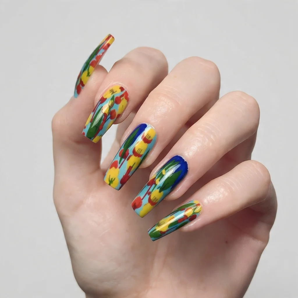 Coffin Shape May Nails Ideas