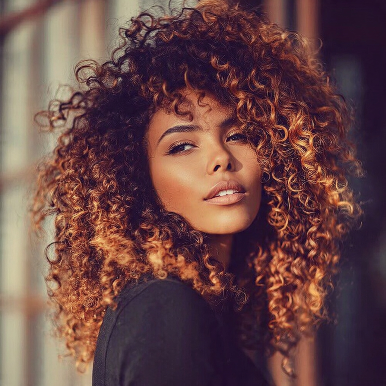 Curly Hair Calico Color Ideas