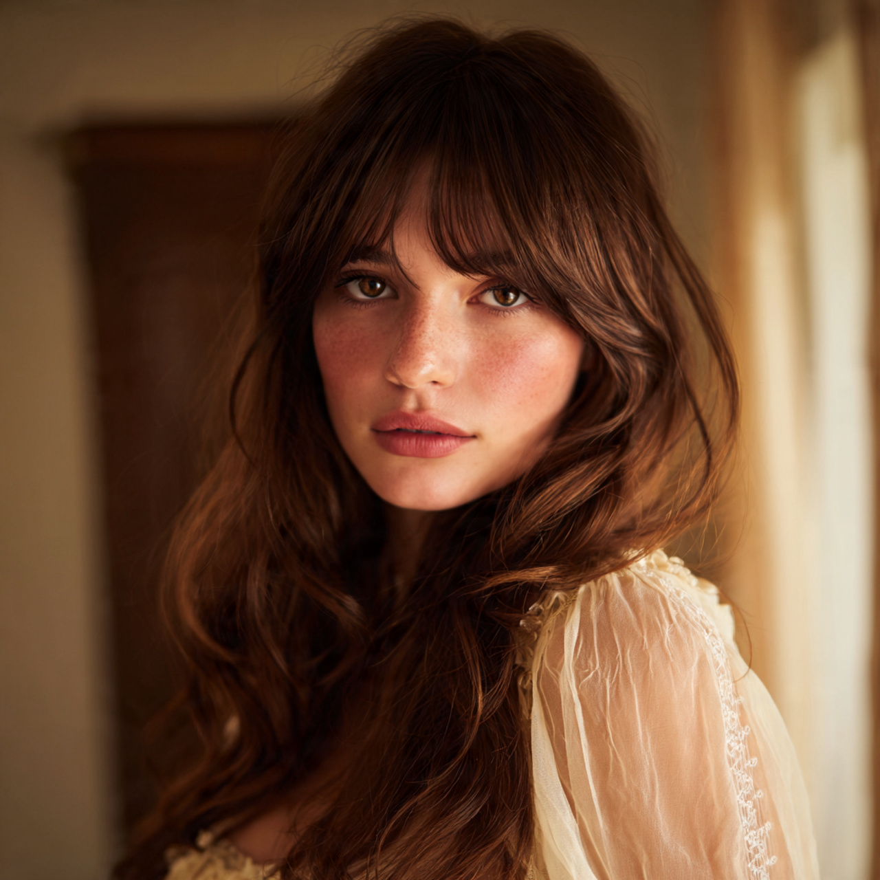 Curtain Bangs with Long Hair Ideas