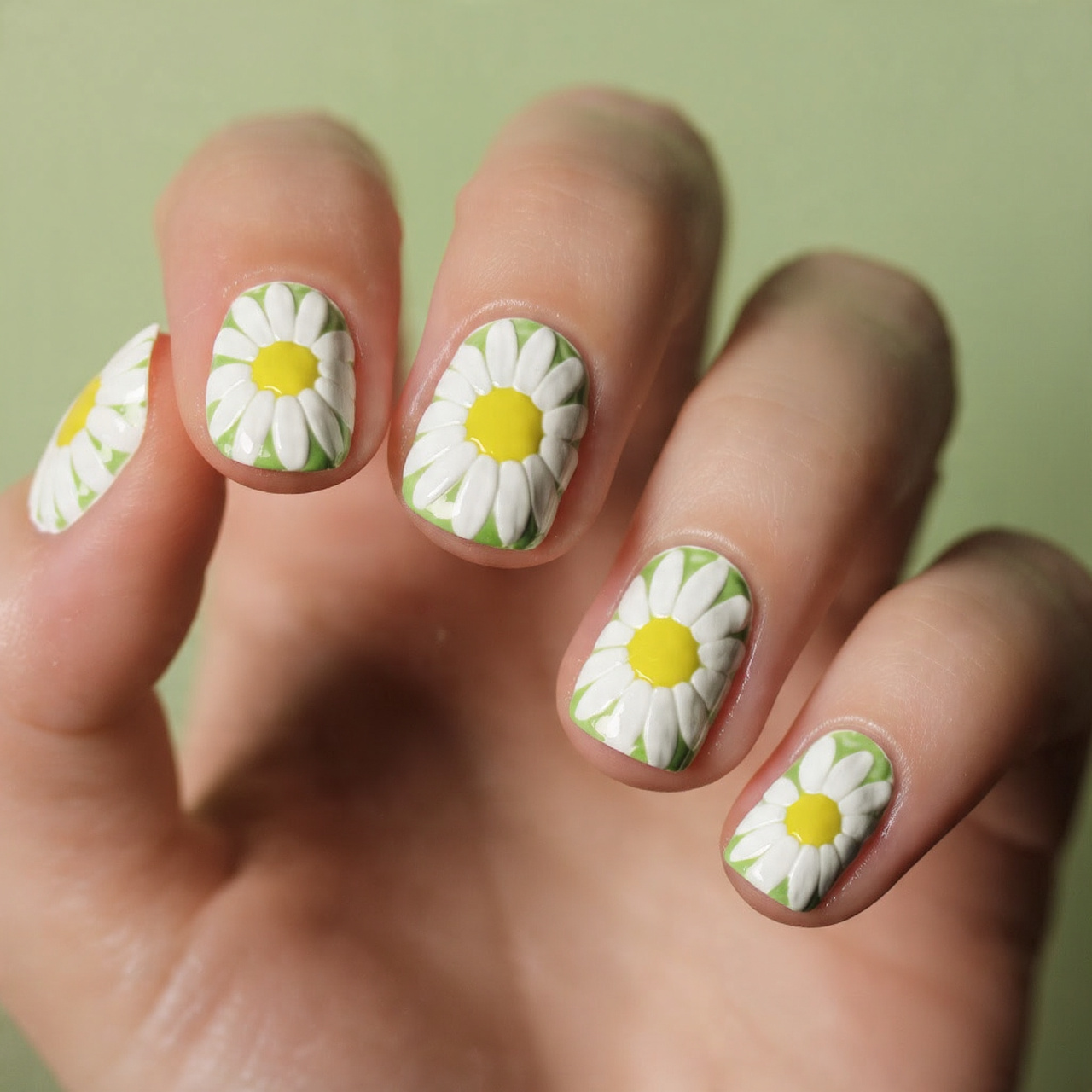 Daisy Nail Art Ideas for May