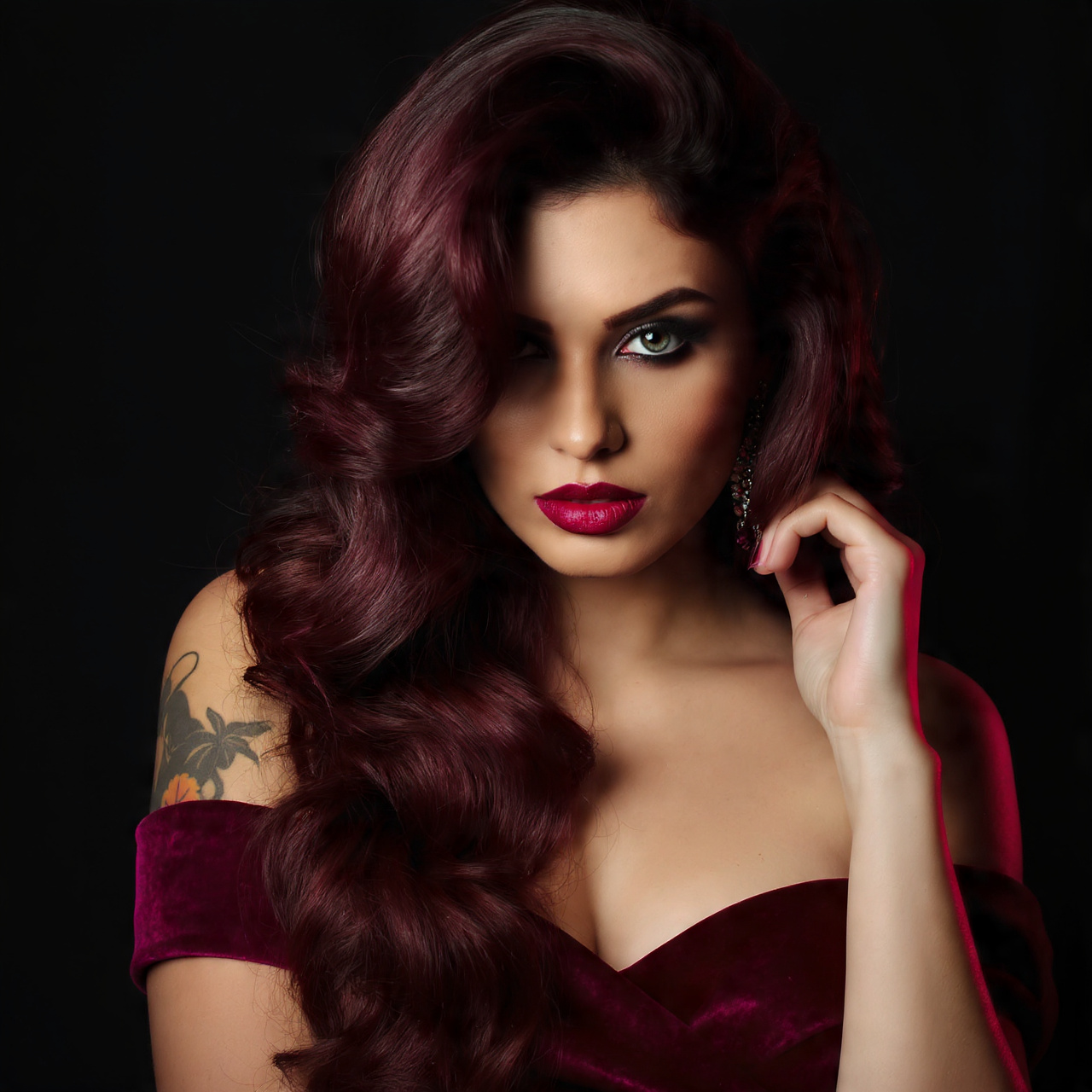 Deep Burgundy Auburn Hair Ideas