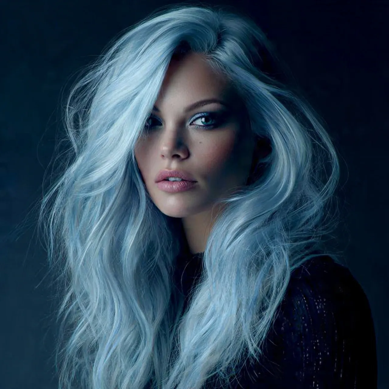 Icy Blue Hair Color Ideas