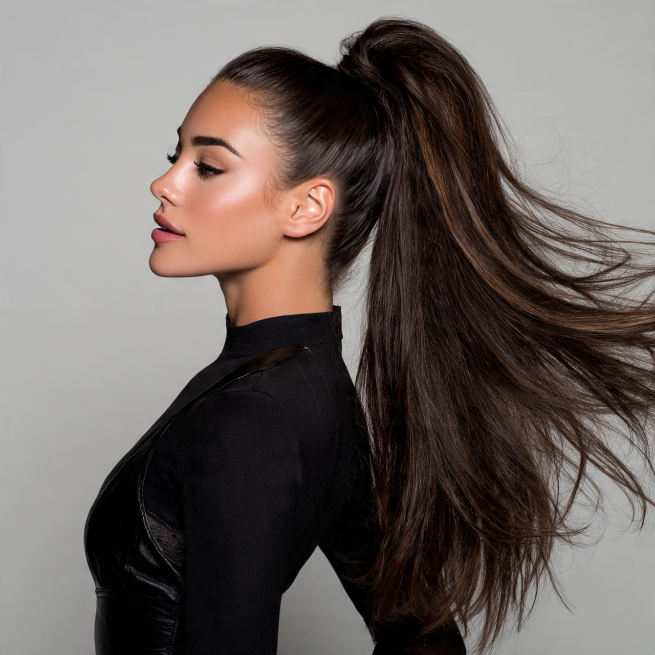 Long Hair Ponytail Ideas