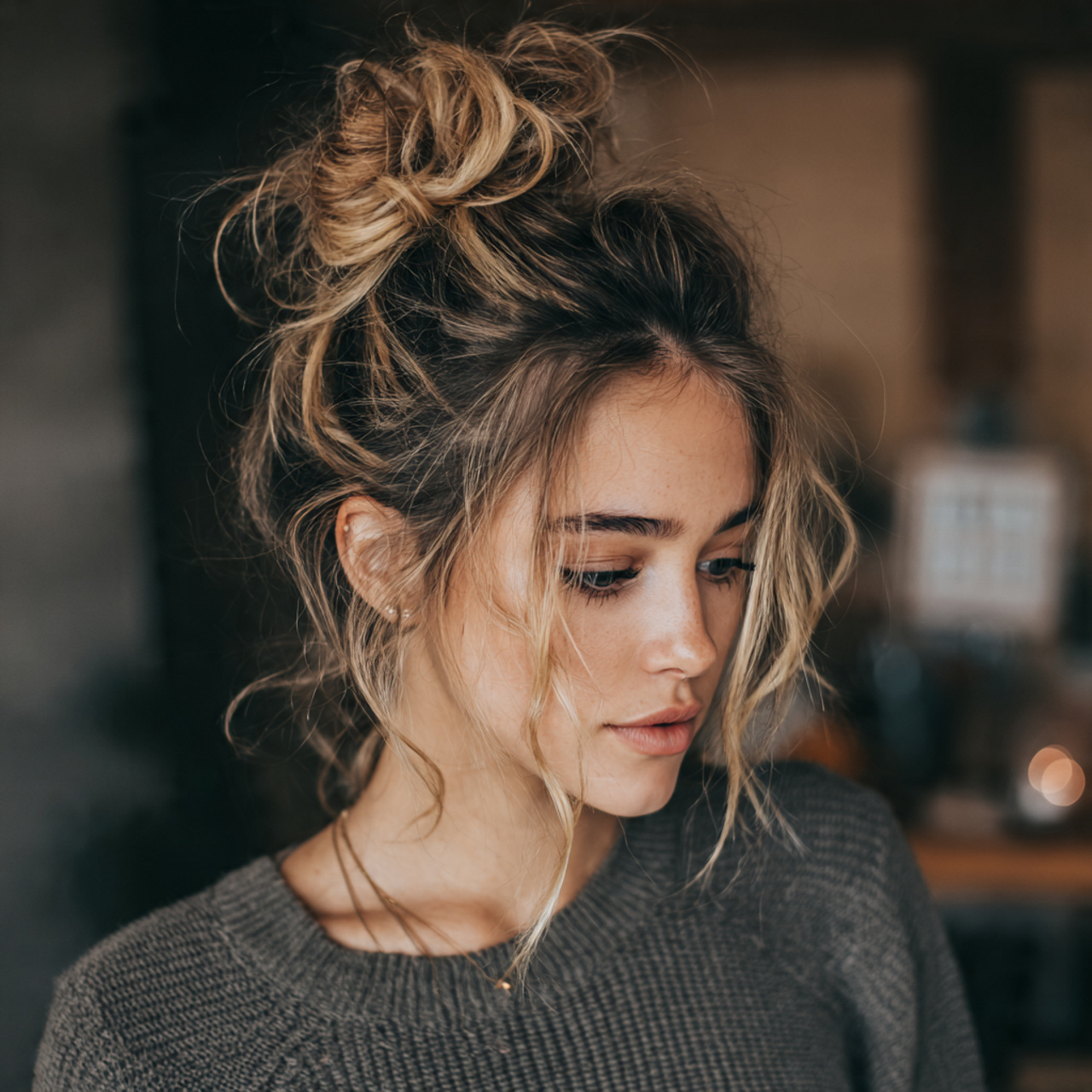 Messy Bun Long Hair Ideas