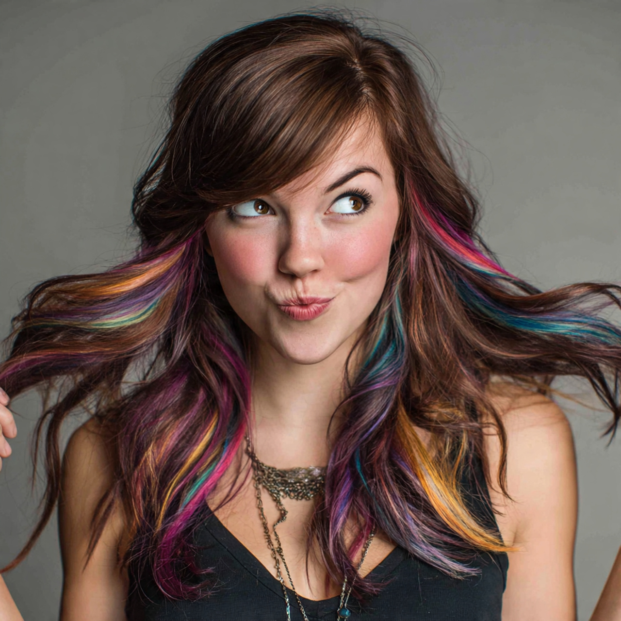 Peekaboo Calico Hair Color Ideas