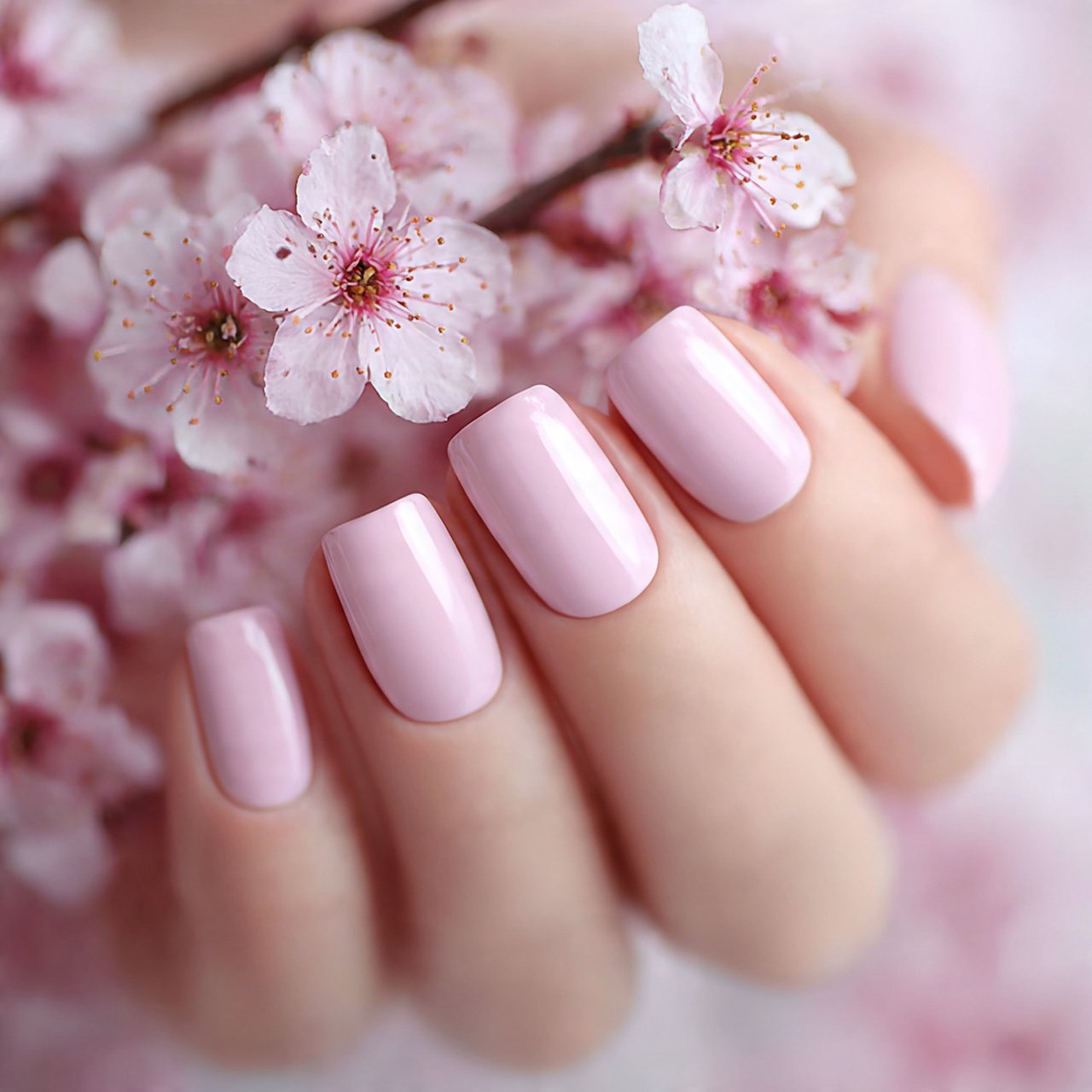 Pink Spring Nails