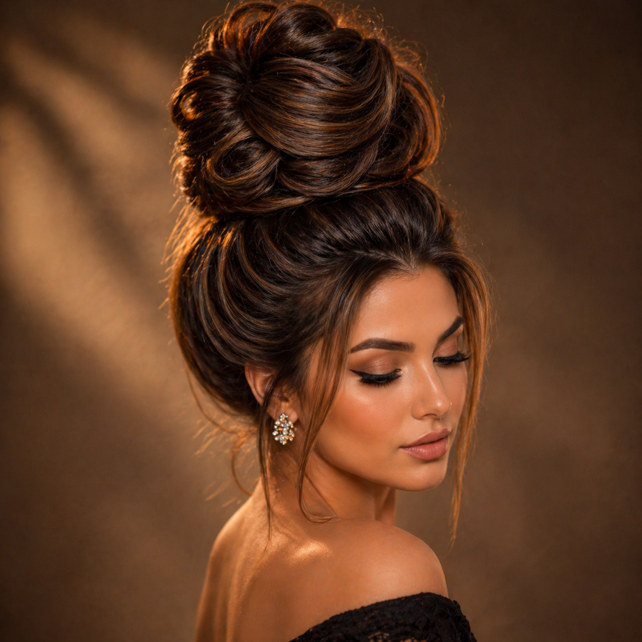 Voluminous Bun Hairstyle Ideas