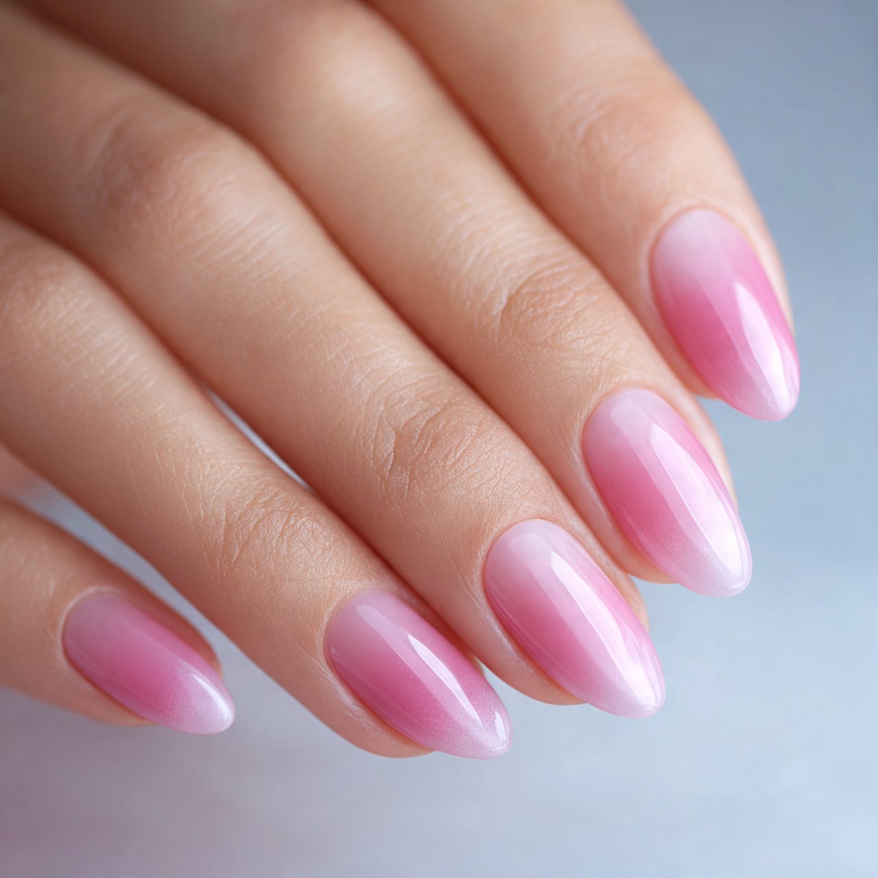 Ombre Pink Gradient Nails Ideas