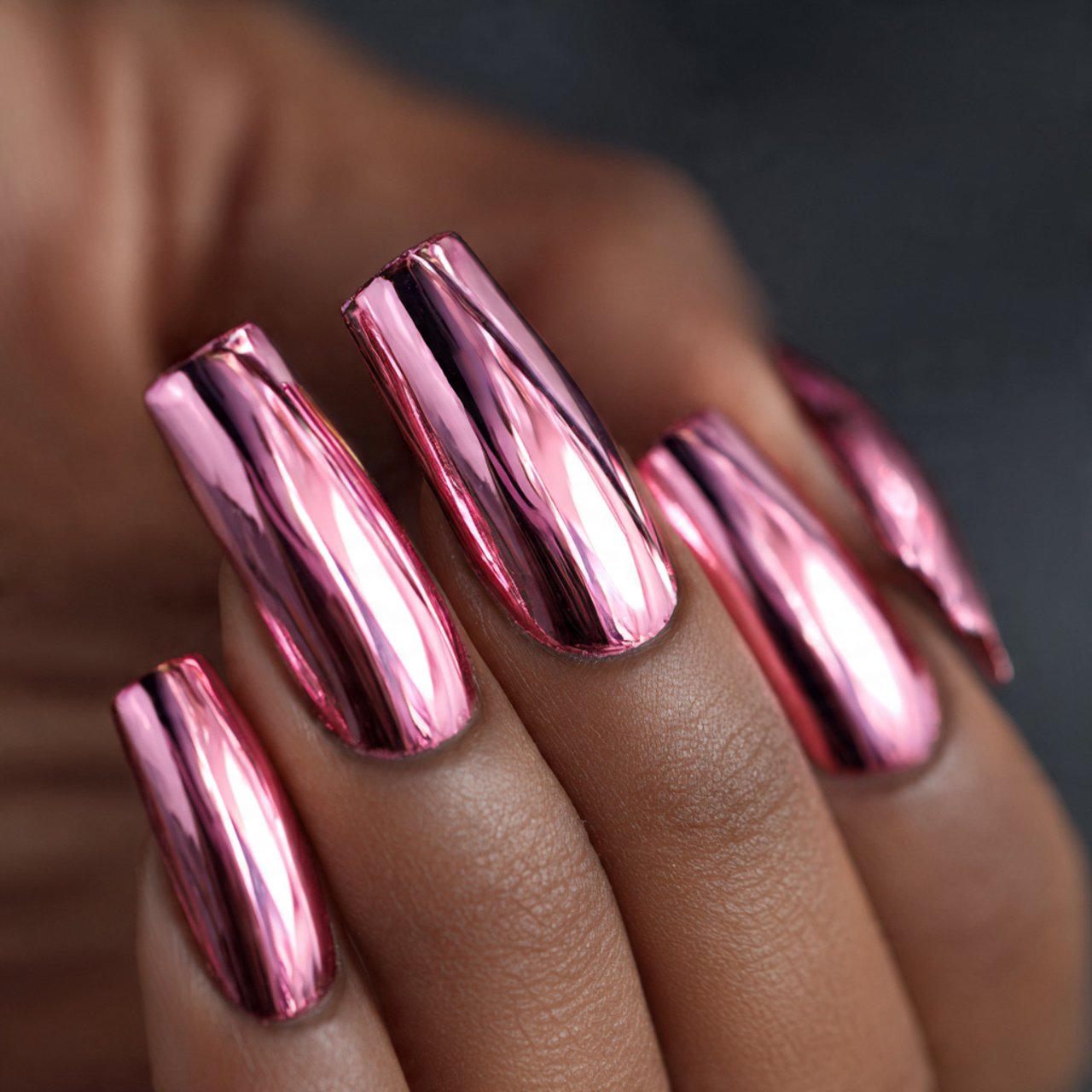 Pink Chrome Nails Ideas