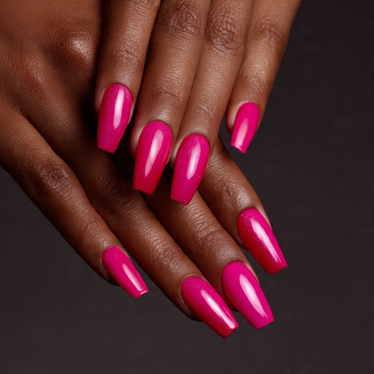 Pink Coffin Shape Nails Ideas