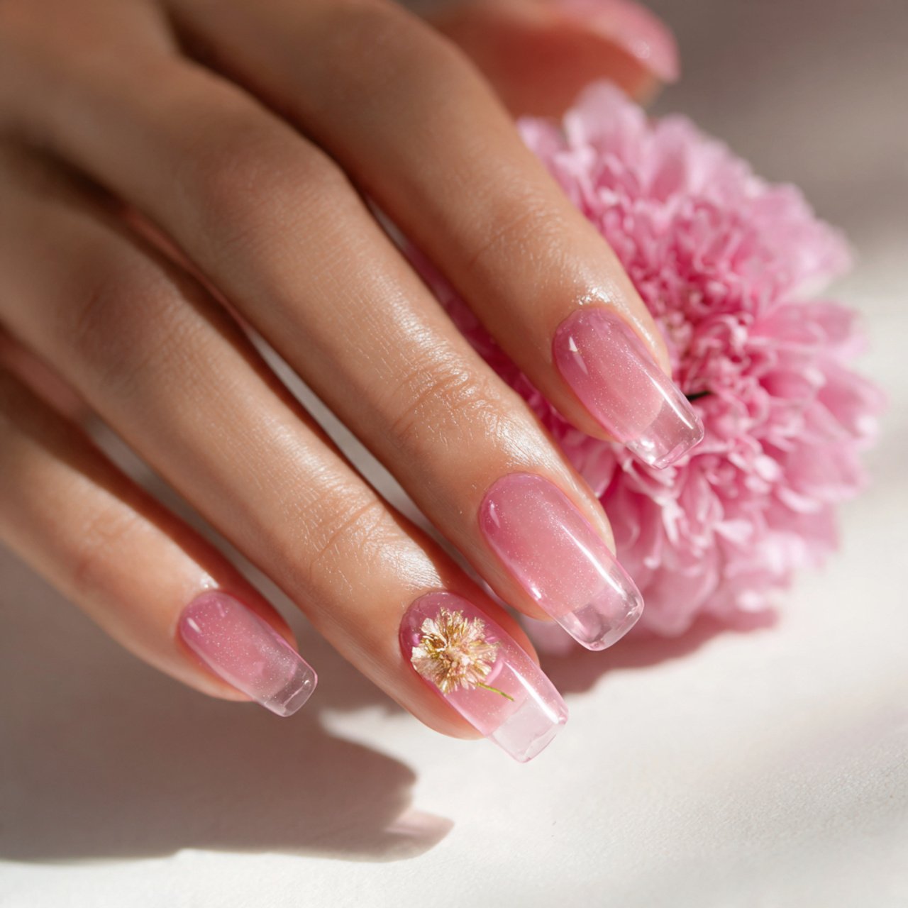 Pink Jelly Nails Ideas