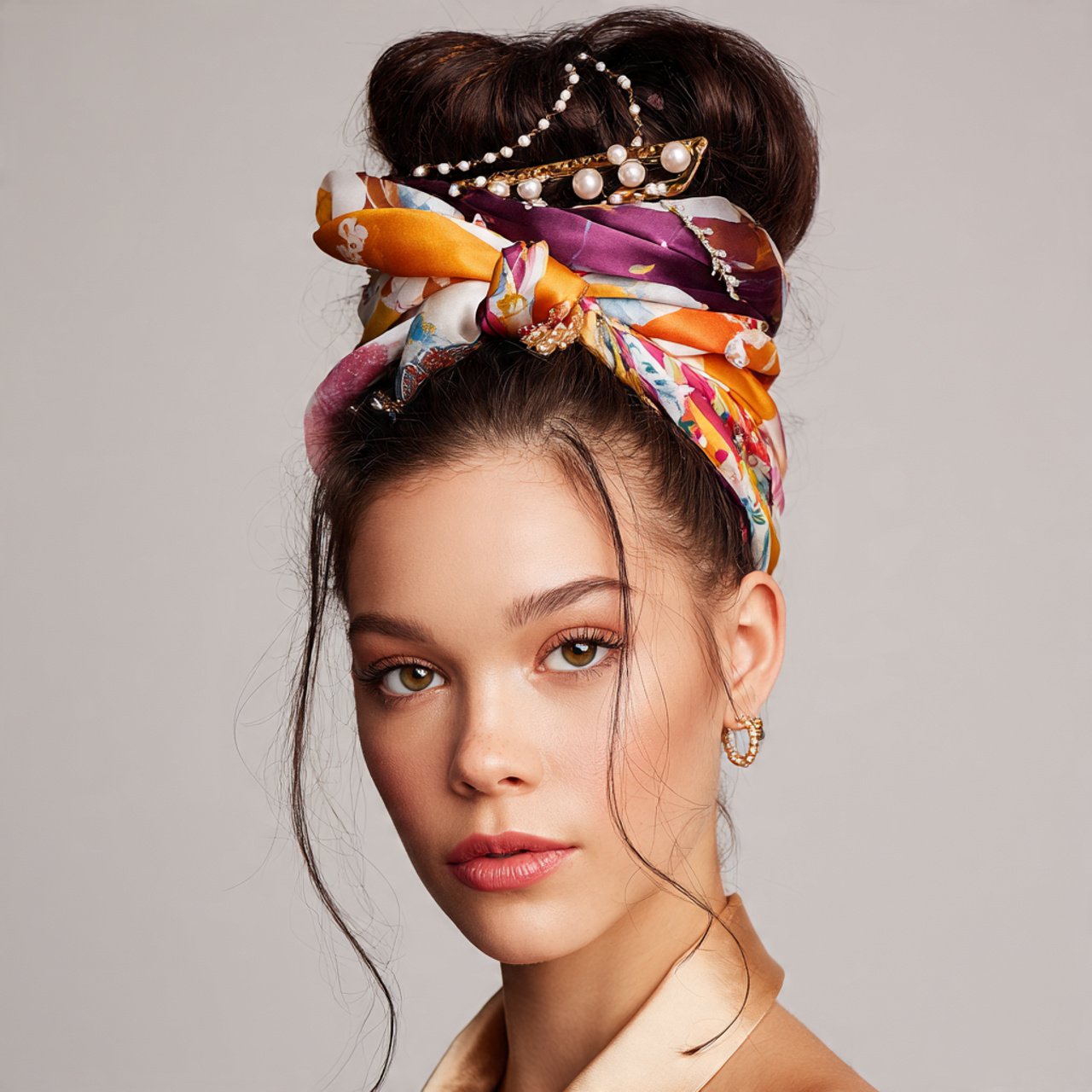 Accessorized Bun Hairstyle Ideas