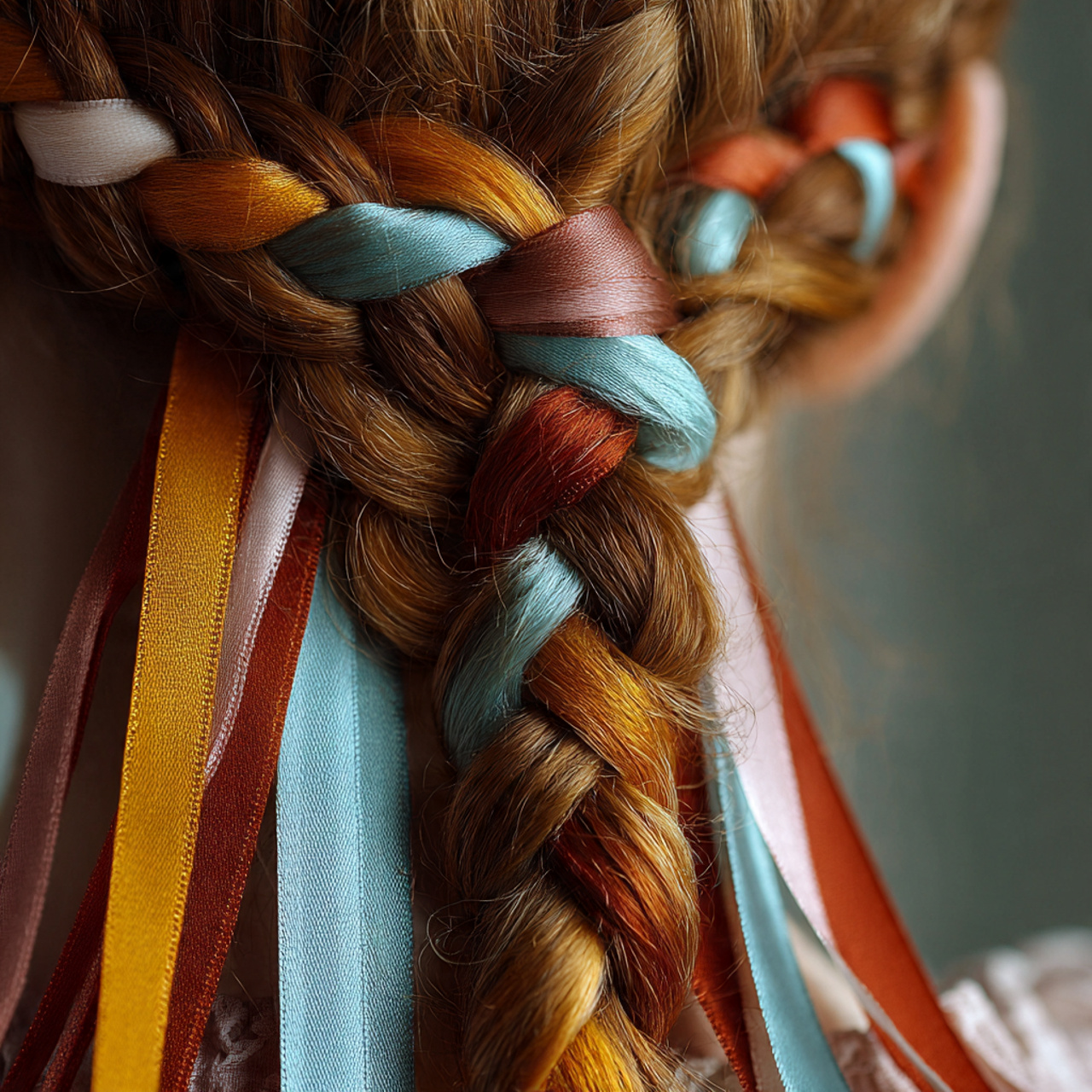 Cute Braided Hairstyles Ideas with Ribbons
