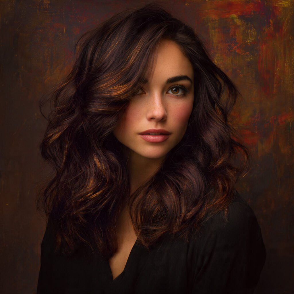 Dark Brown Hair with Copper Tones