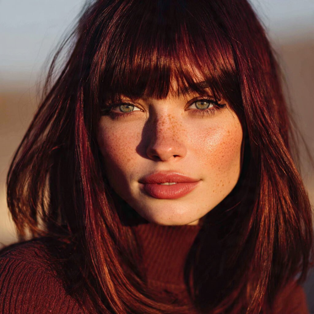 Dark Brown Hair with Red Undertones