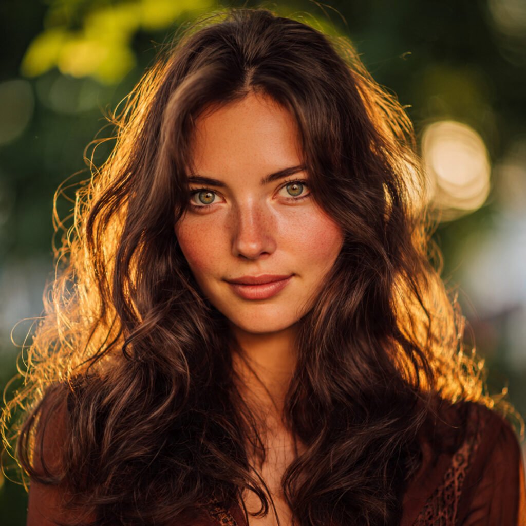 dark brown natural hair color a woman with natural