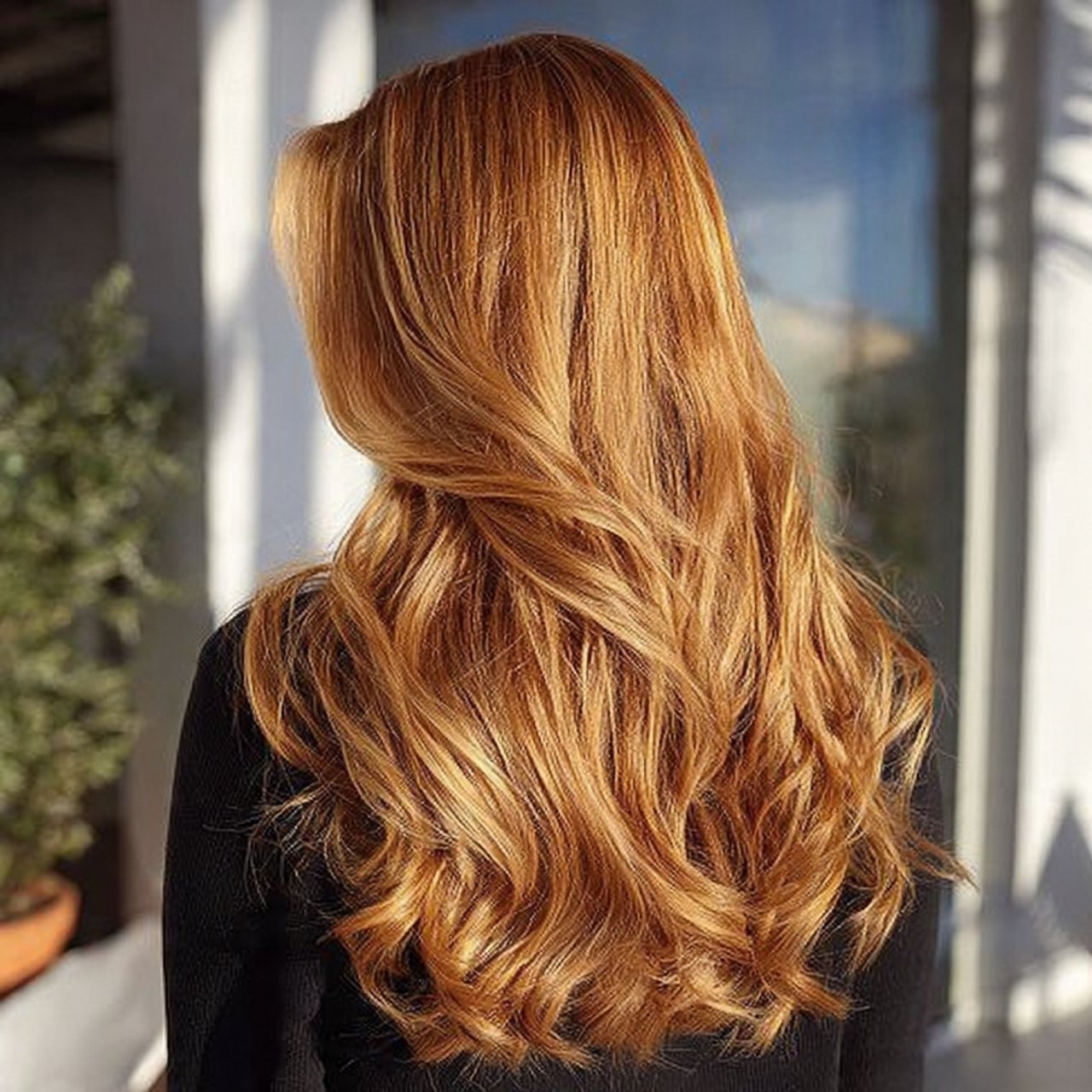 Golden Copper Balayage Ideas