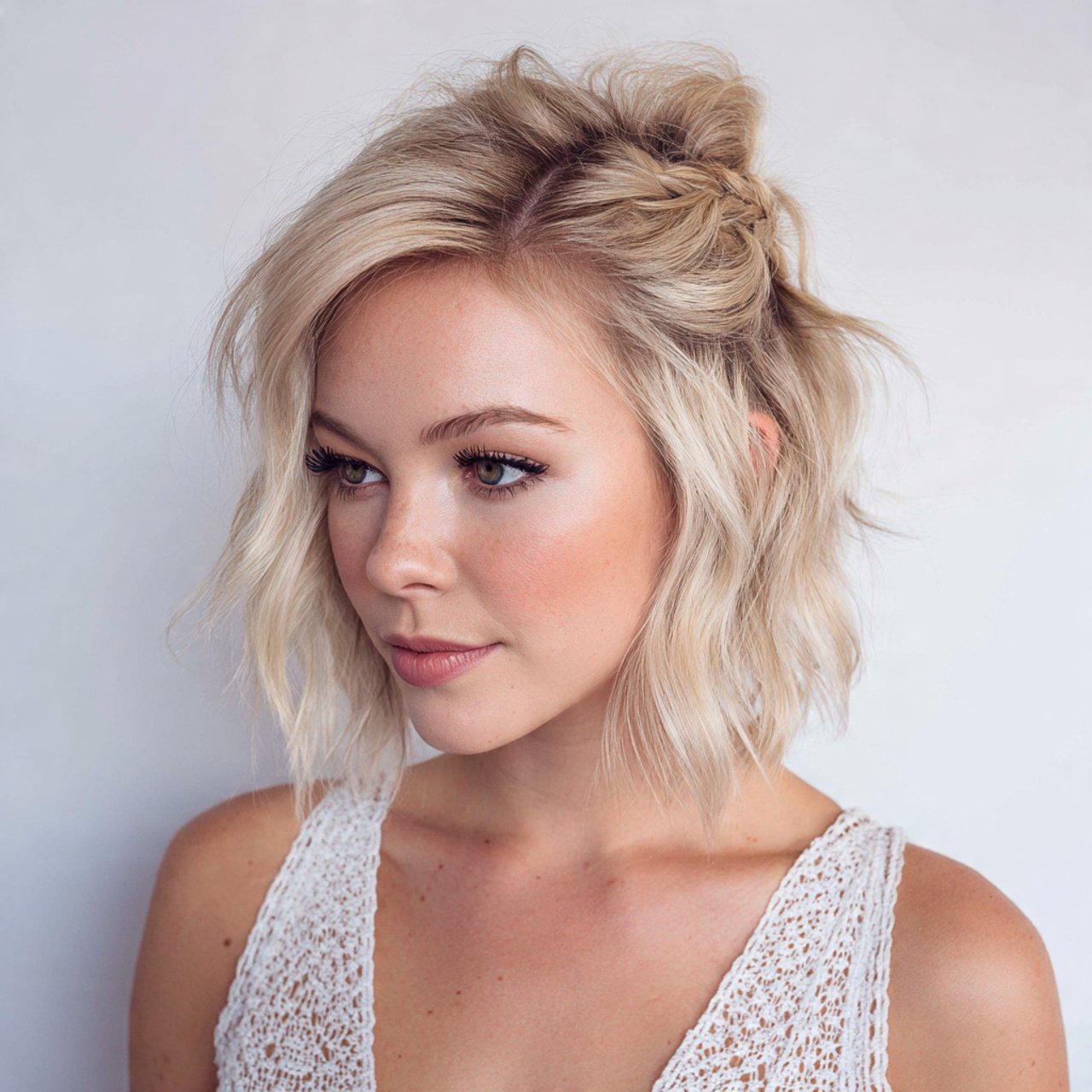 Half Up Half Down Hairstyles for Short Hair Ideas