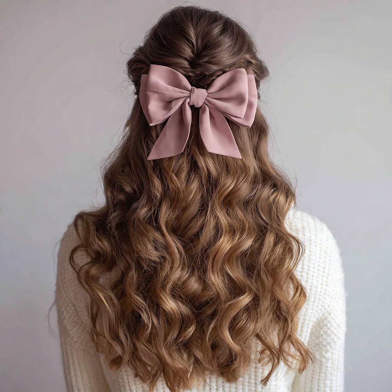 Half Up Half Down Hairstyles with Bows Ideas