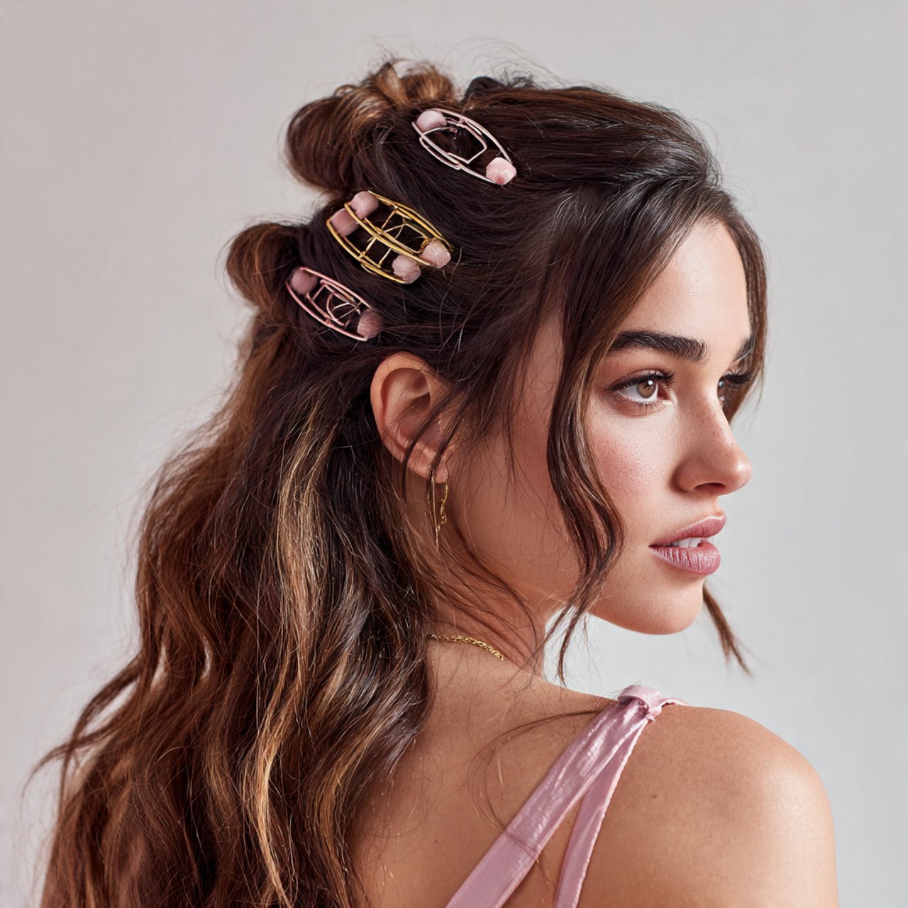 Half Up Half Down Hairstyles with Clips Ideas