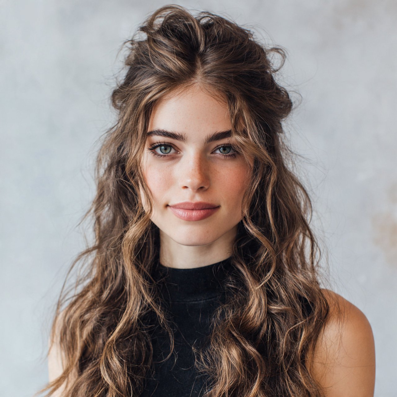 Half Up Half Down Hairstyles with Soft Layers Ideas