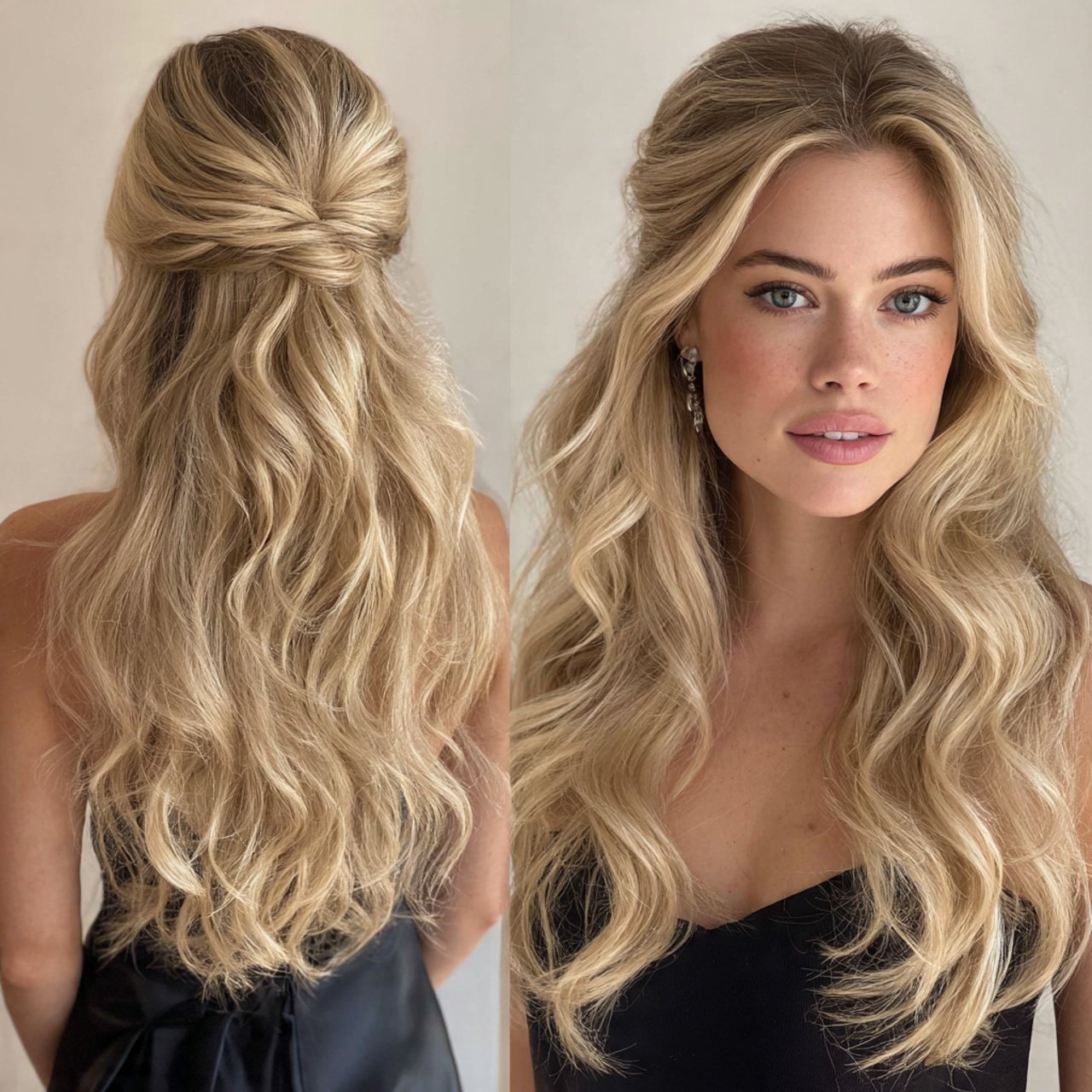 Half Up Half Down Hairstyles with Volume Ideas