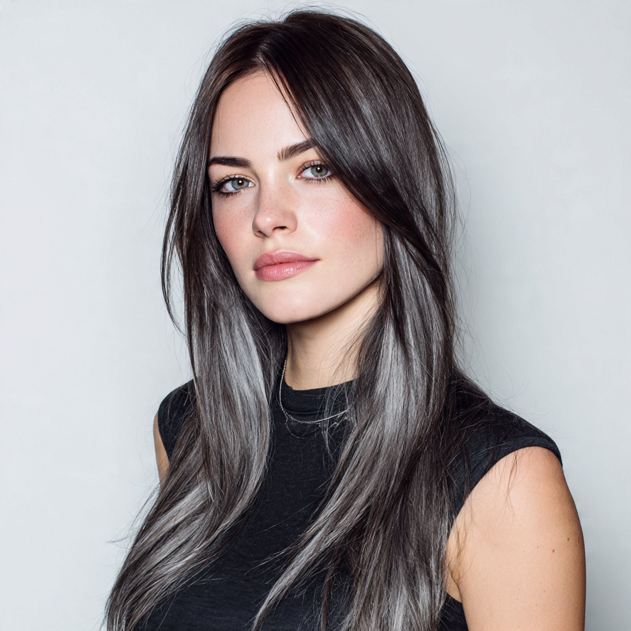 Icy Brunette Hair Ideas