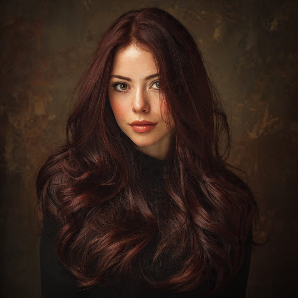 Mahogany Dark Brown Hair Color
