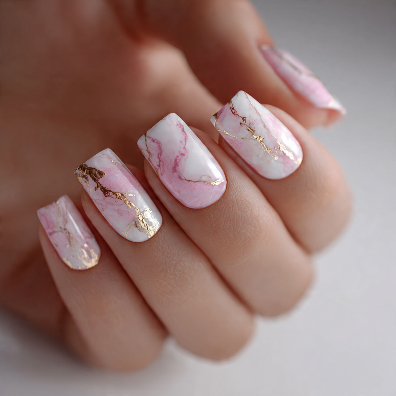 Marble Effect May Nails Ideas