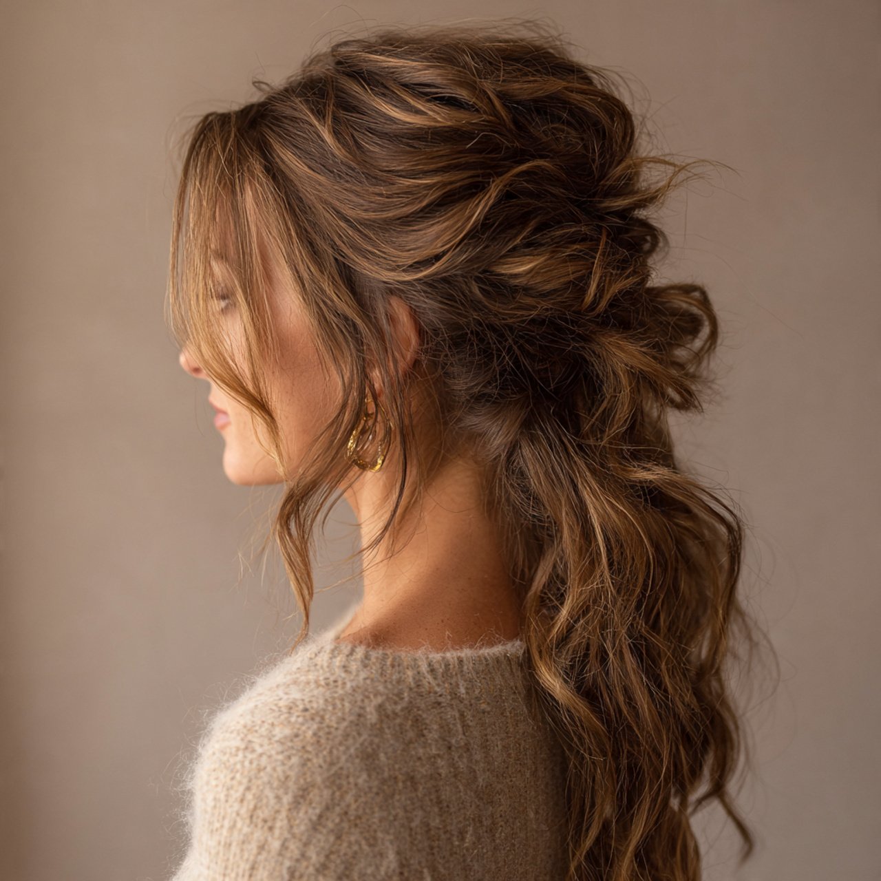 Messy Half Up Half Down Hairstyles Ideas