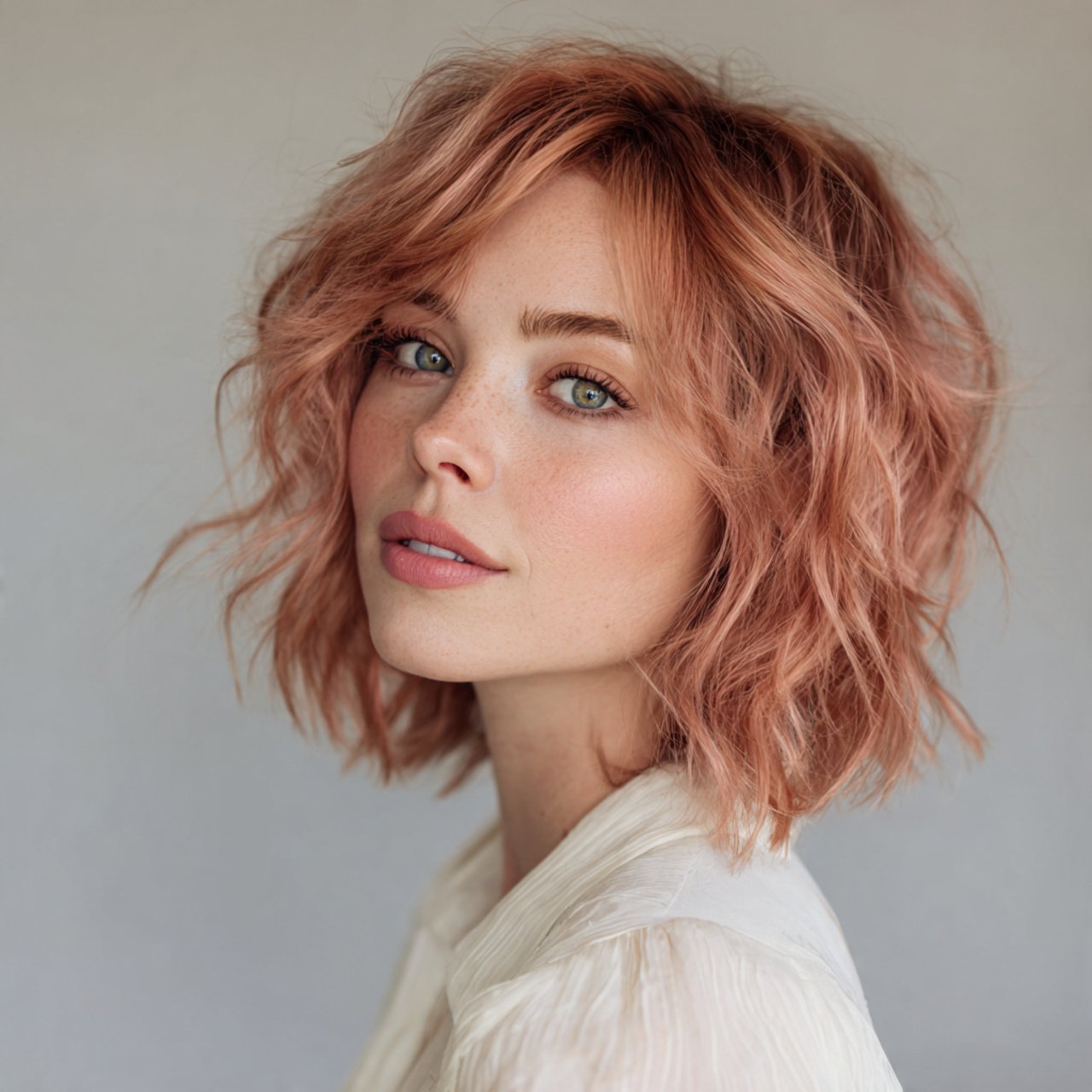Muted Pastel Copper Hair Color Ideas