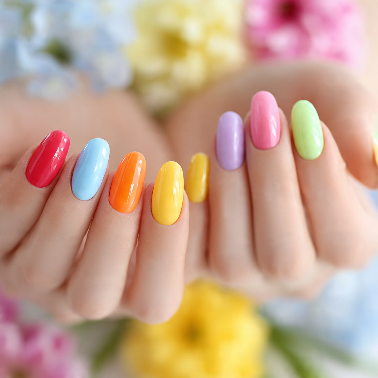 Rainbow May Nails Ideas