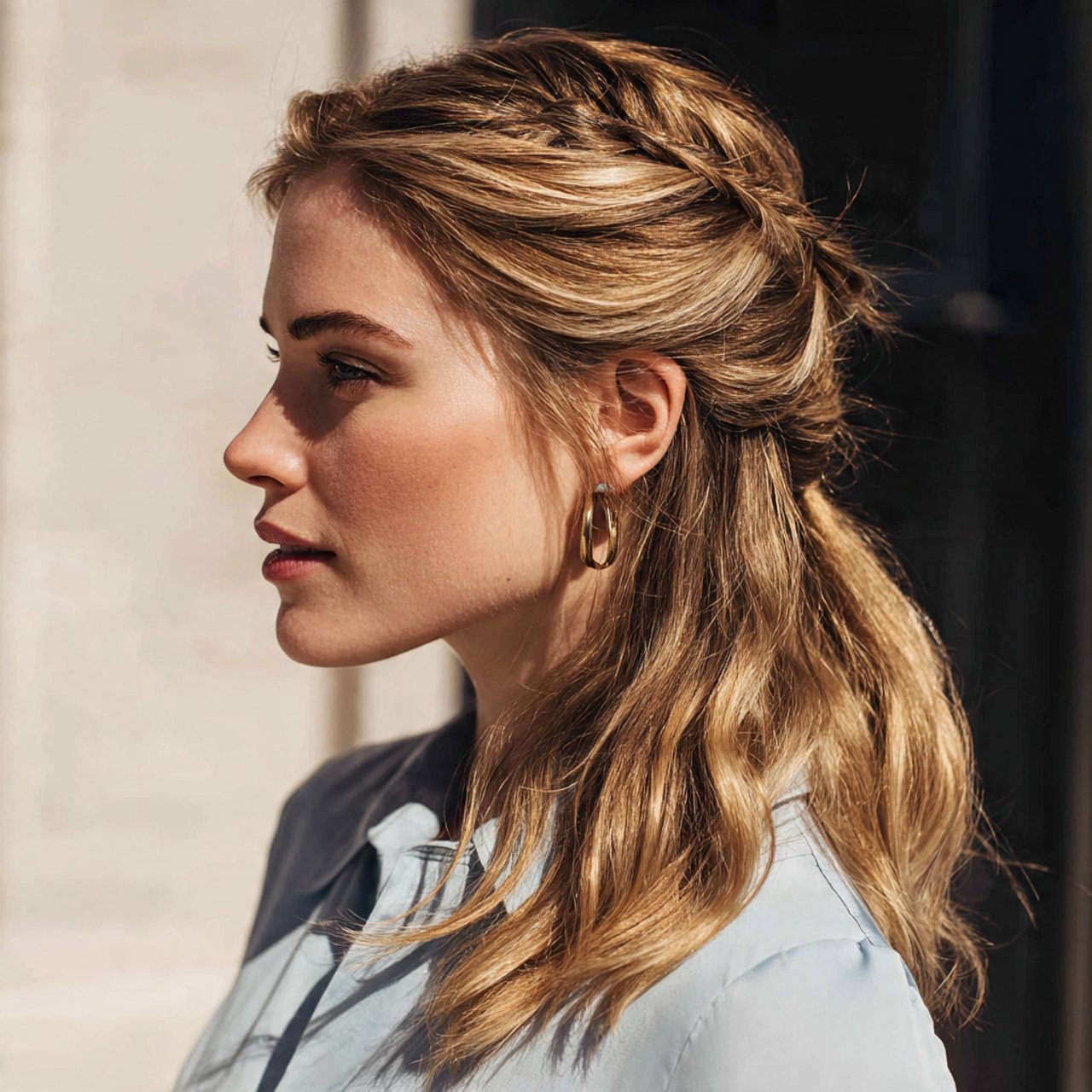 Simple Half Up Half Down Hairstyles Ideas