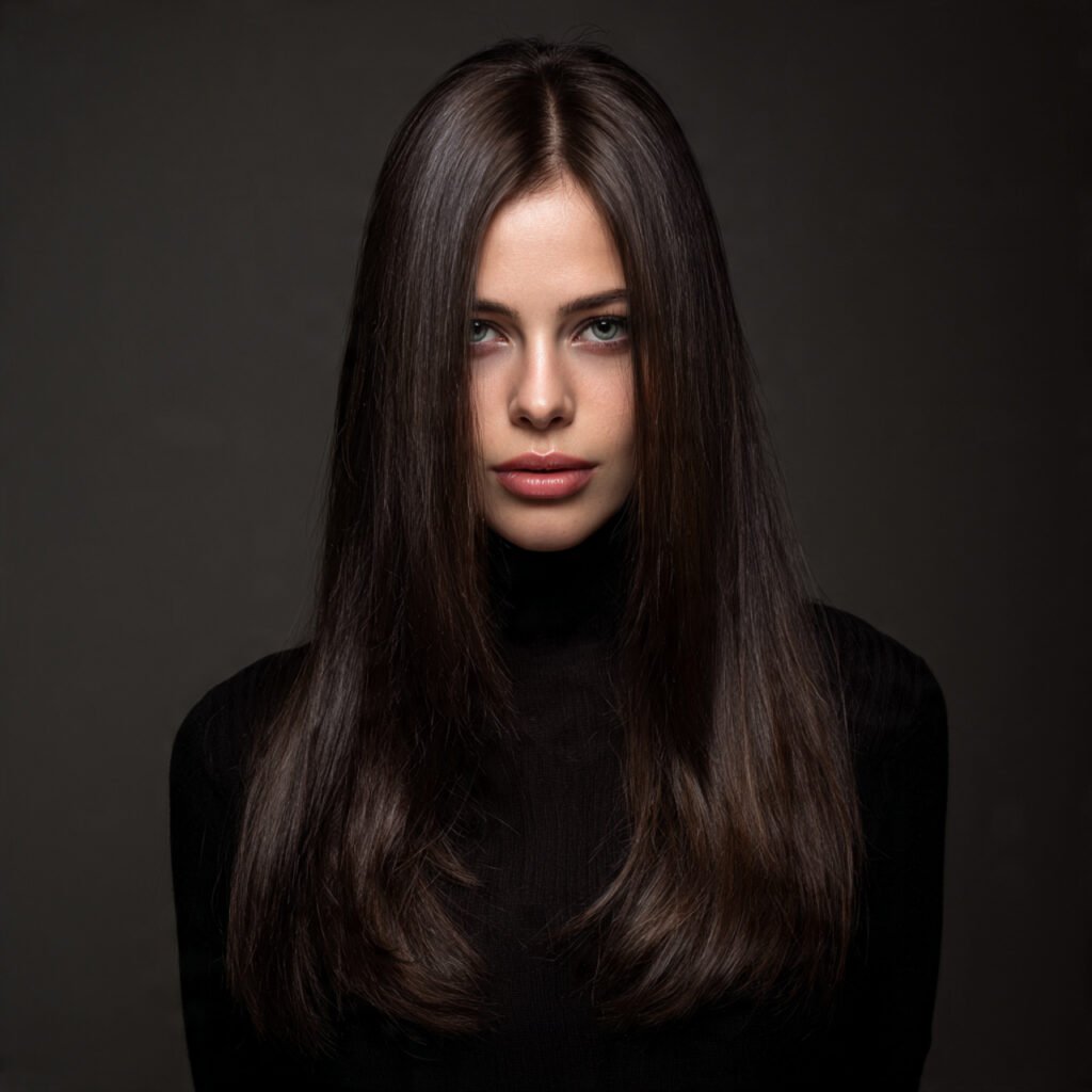 Smoky Dark Brown Hair