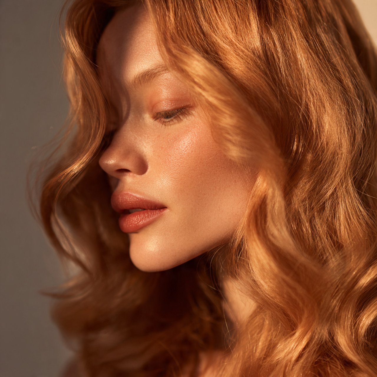 Soft Peach Copper Hair Color Ideas