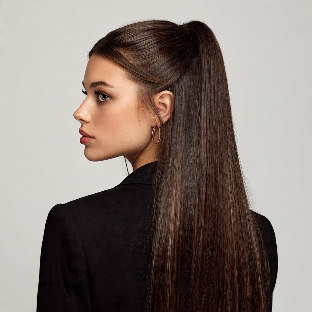 Straight Hair Half Up Half Down Hairstyles Ideas