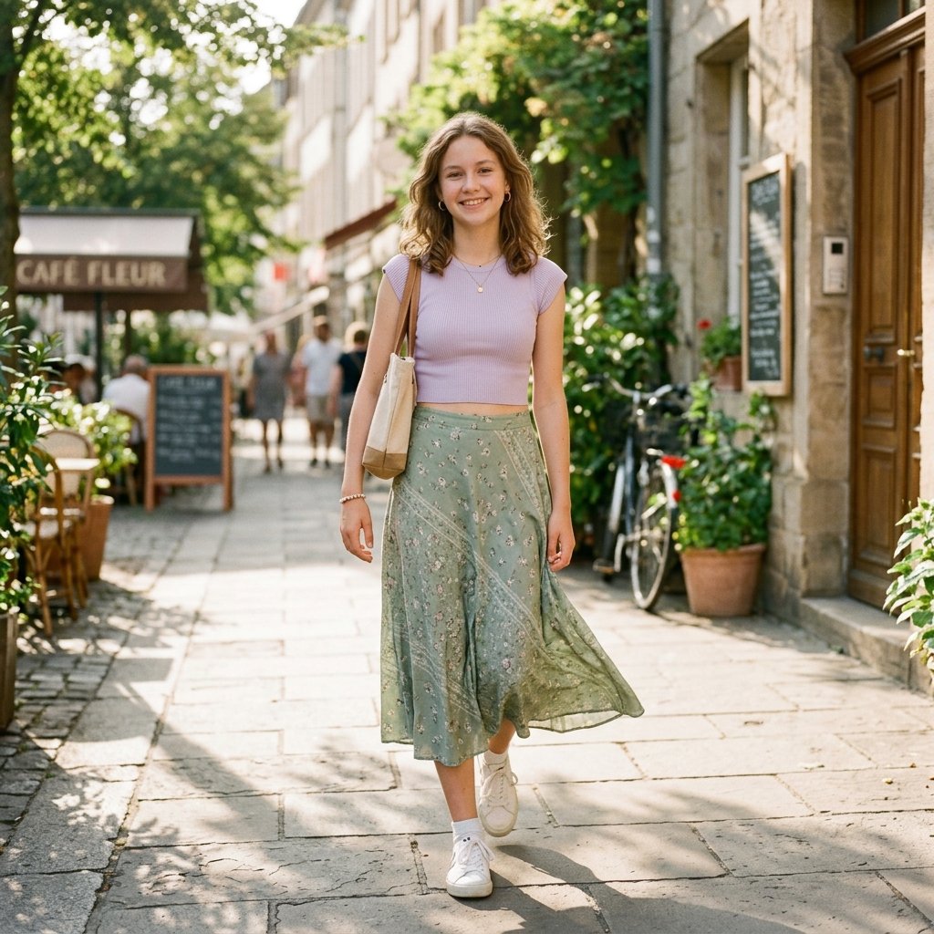 30 Cute Summer Outfits for Teens That Are Trendy, Fun & Easy to Style 5 Cute Summer Outfits for Teens Crop Top and Skirt Combos