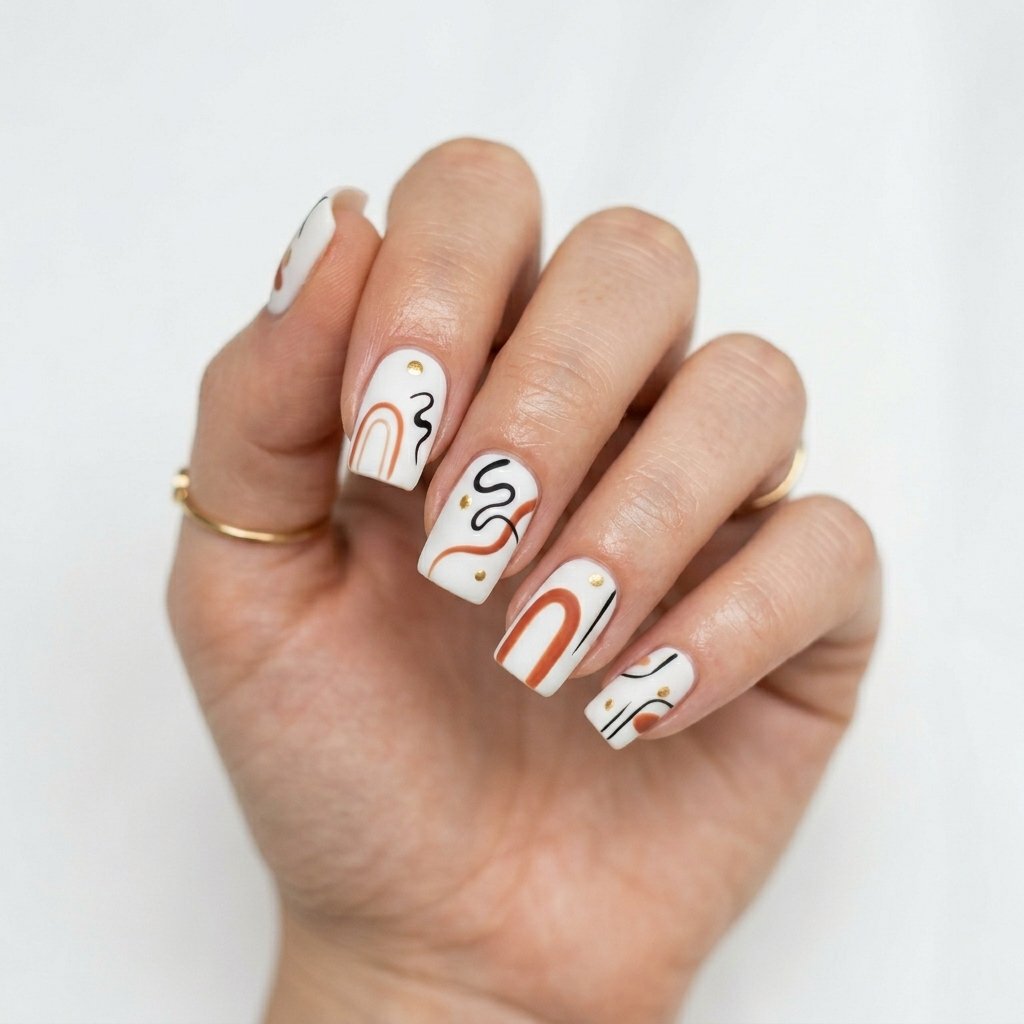 Nails Cute Ideas: 30 Stunning Looks to Spark Your Next Manicure 9 Abstract Line Art Nail Ideas