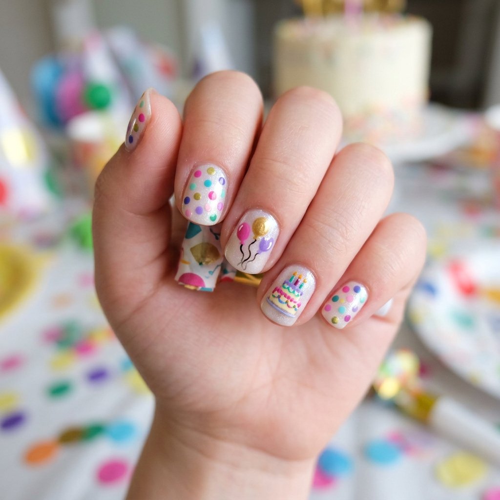 30 Nails for Kids Ideas: Cute, Creative and Colorful Designs to Try 23 Birthday Nails for Kids Ideas