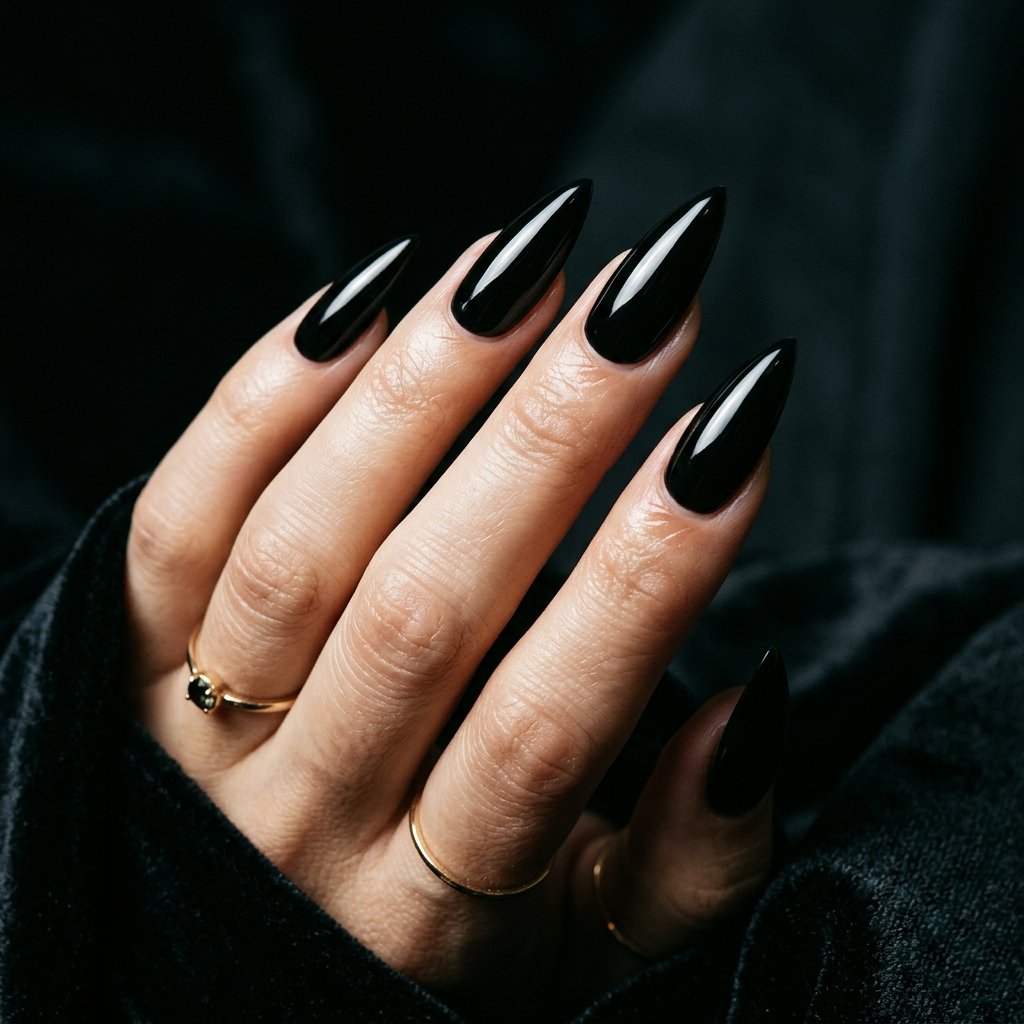 30 Nails Stiletto Ideas: Bold and Beautiful Looks to Inspire Your Next Manicure 2 Black Stiletto Nails Ideas