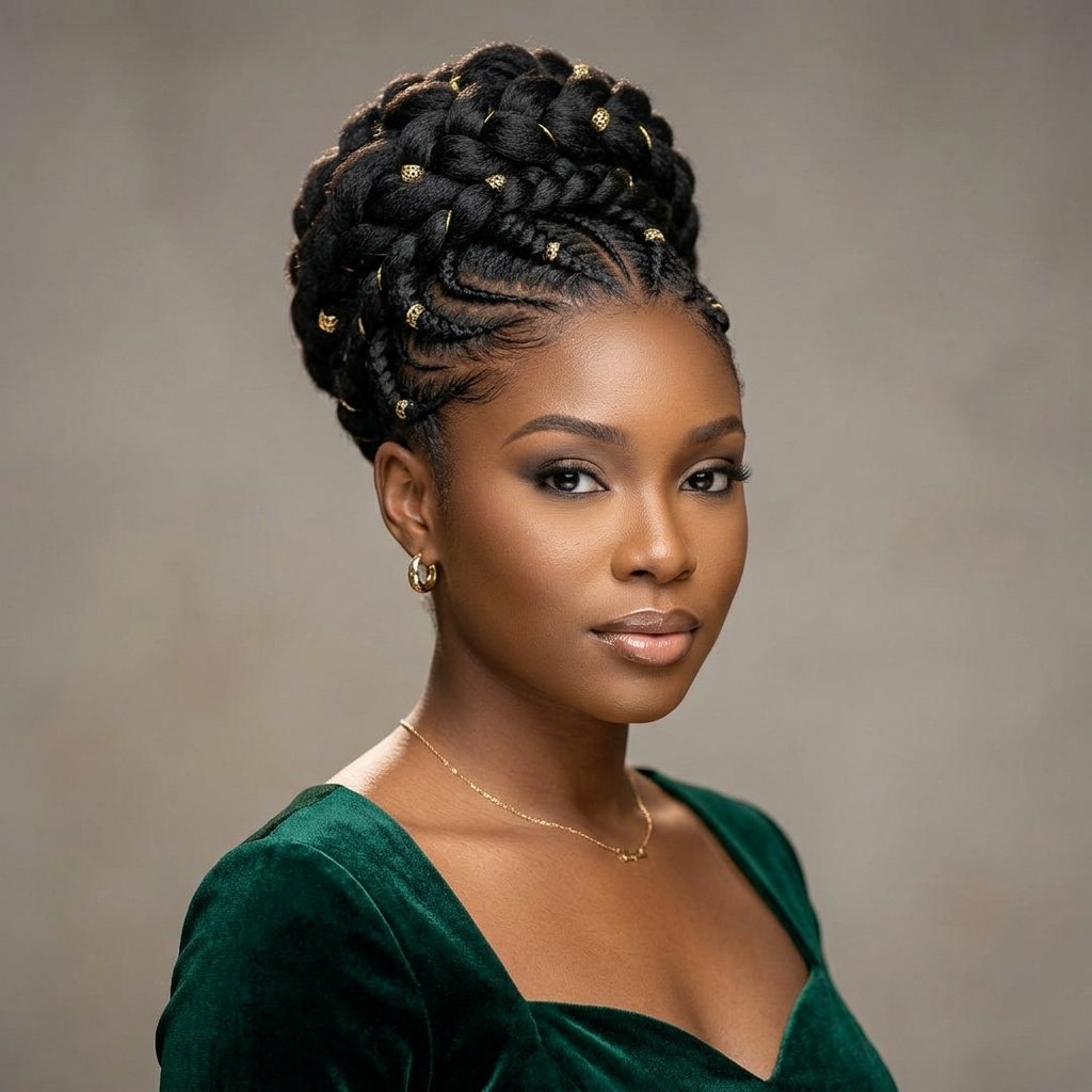 Hairstyles for Black Women: 30 Gorgeous Powerful Ideas You Will Absolutely Love 22 Braided Updo Hairstyles for Black Women Ideas