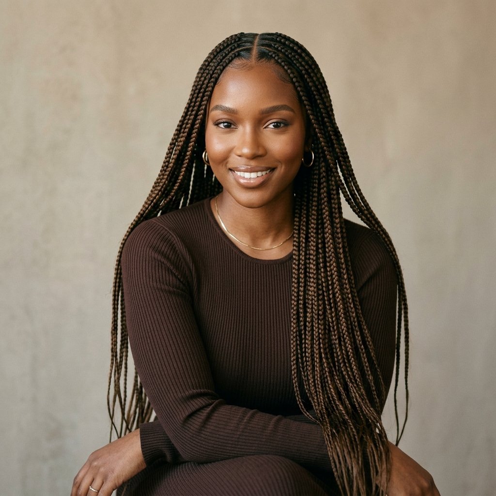 Hairstyles for Black Women: 30 Gorgeous Powerful Ideas You Will Absolutely Love 12 Knotless Braid Hairstyles for Black Women Ideas