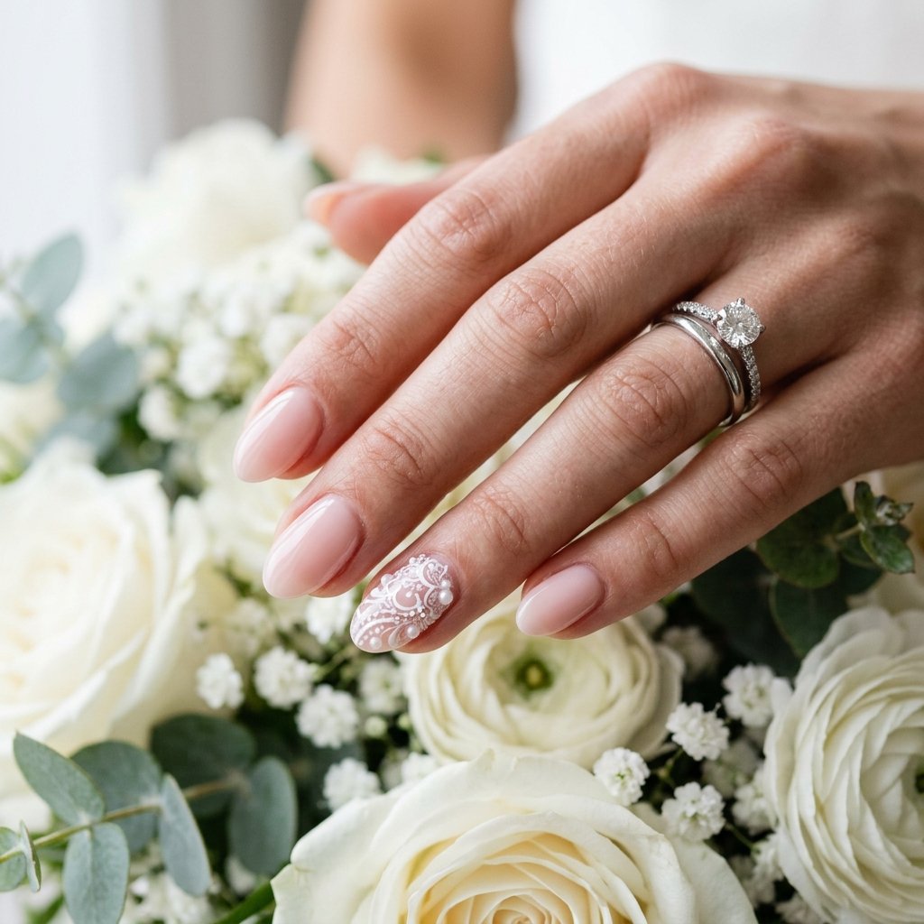 Pink Wedding Nails