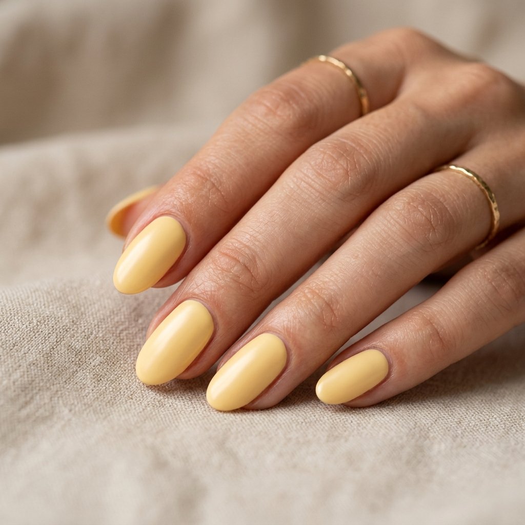 30 Nails Yellow Ideas: The Ultimate Guide to Sunshine Inspired Nail Art 3 Butter Cream Nails Yellow